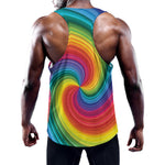 Rainbow Swirl Print Training Tank Top