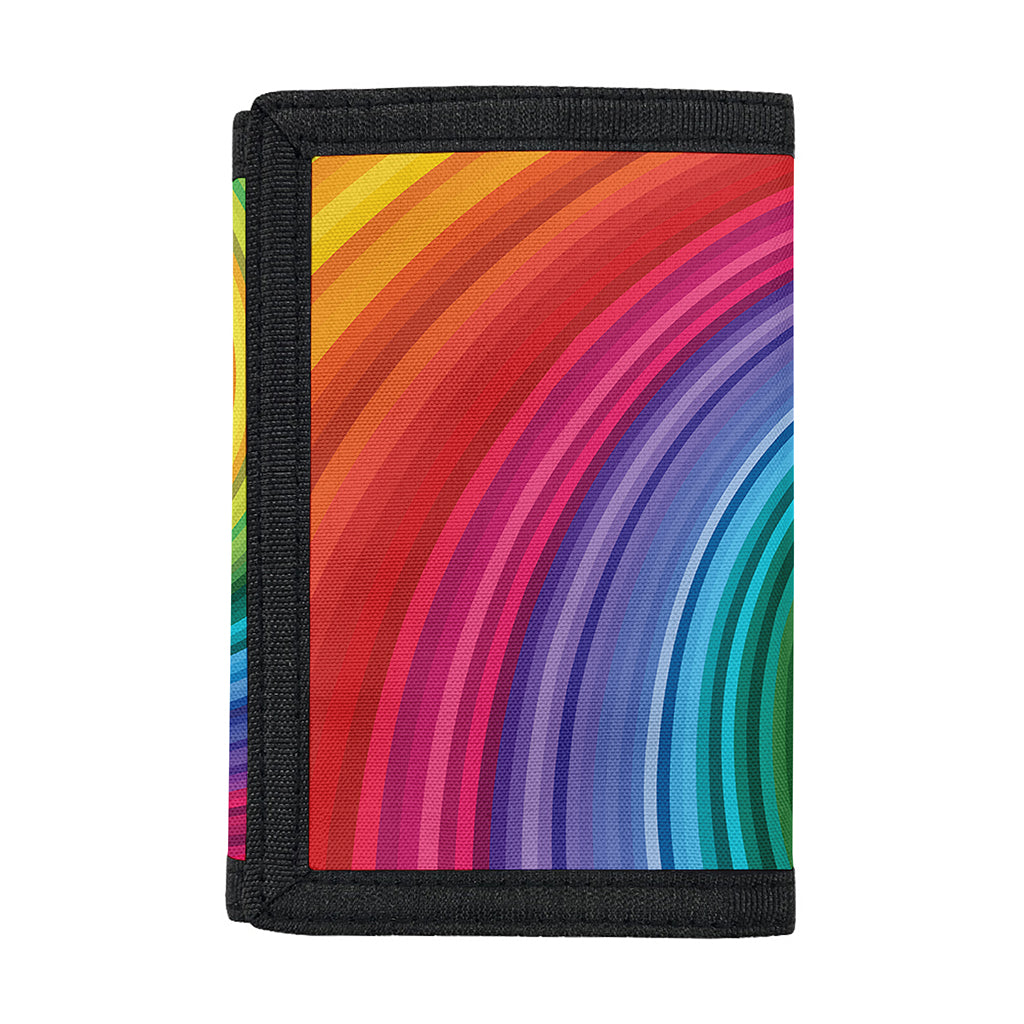 Rainbow Swirl Print Trifold Wallet