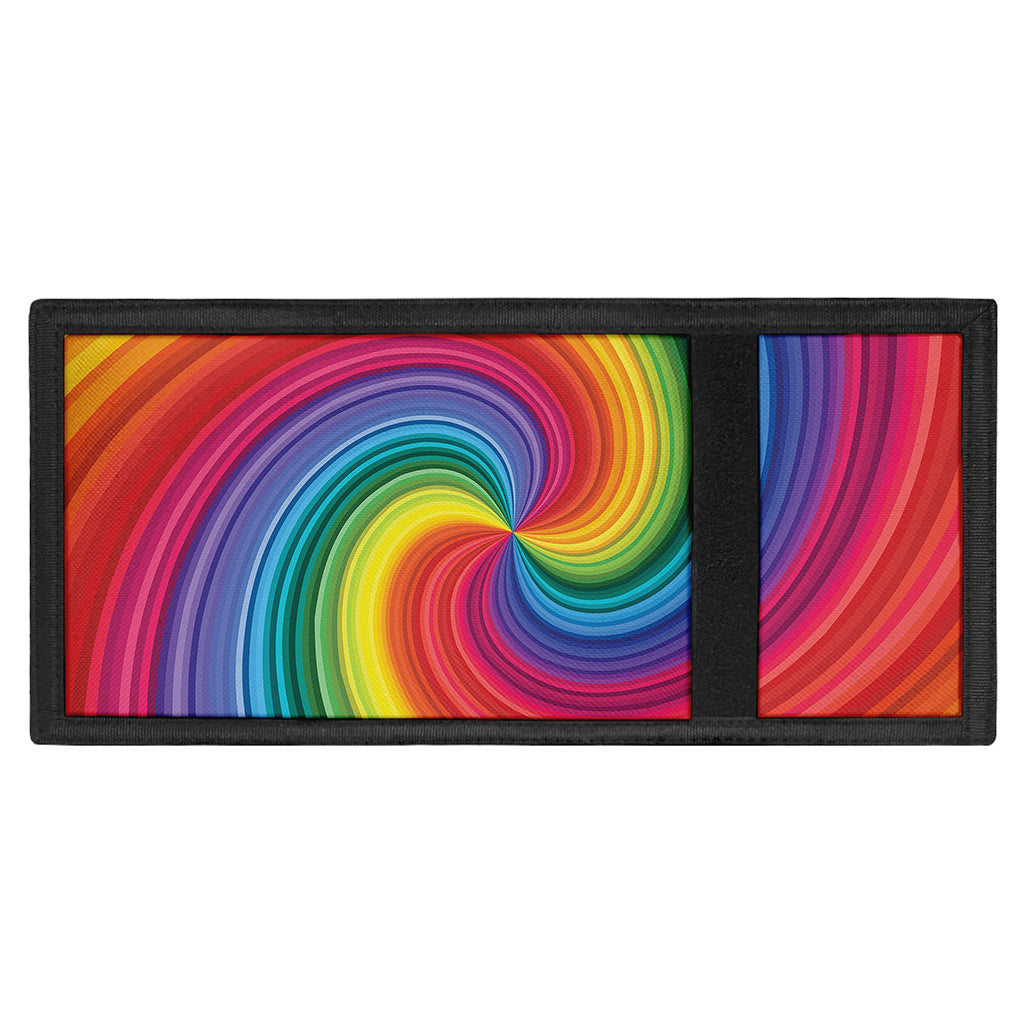 Rainbow Swirl Print Trifold Wallet