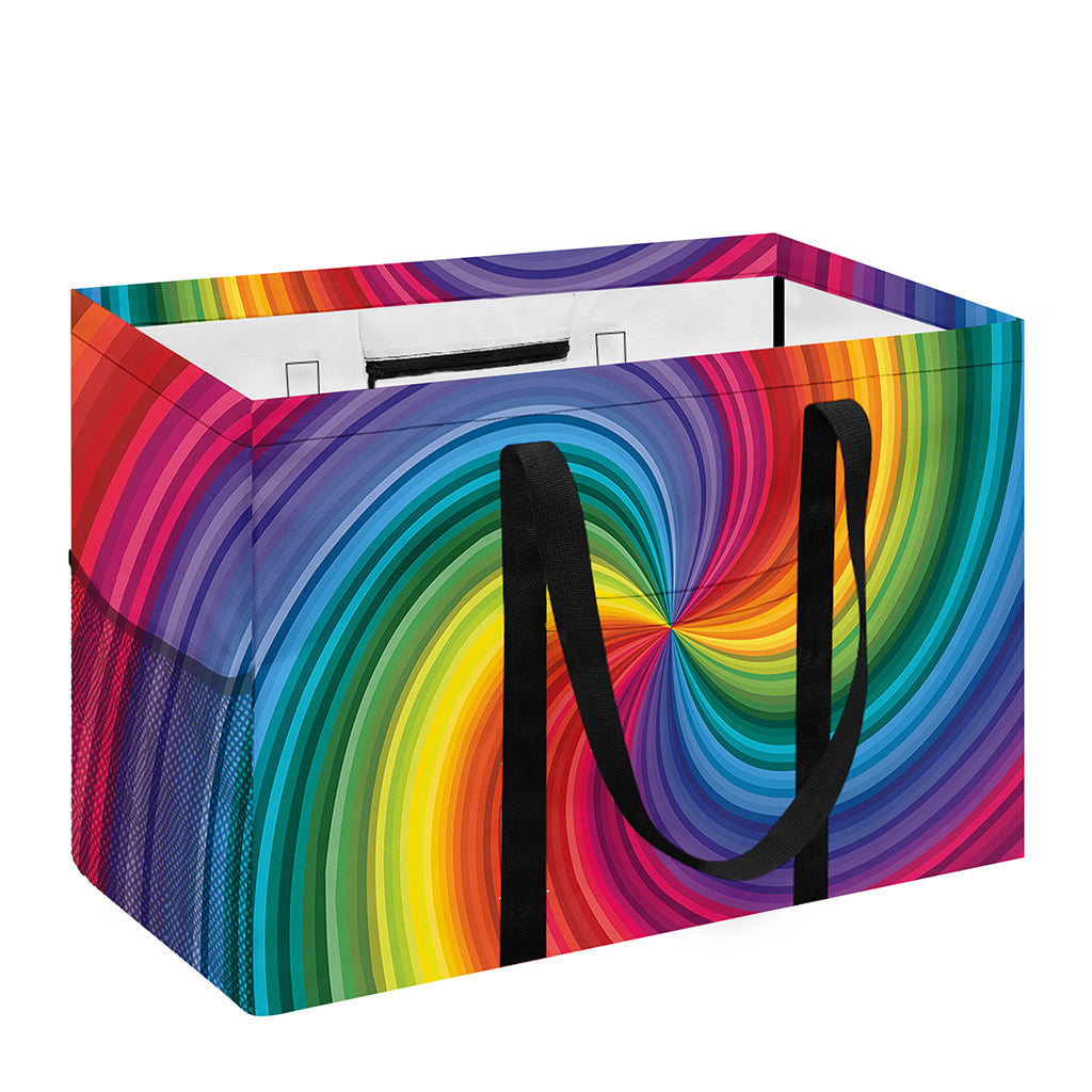 Rainbow Swirl Print Utility Tote Bag