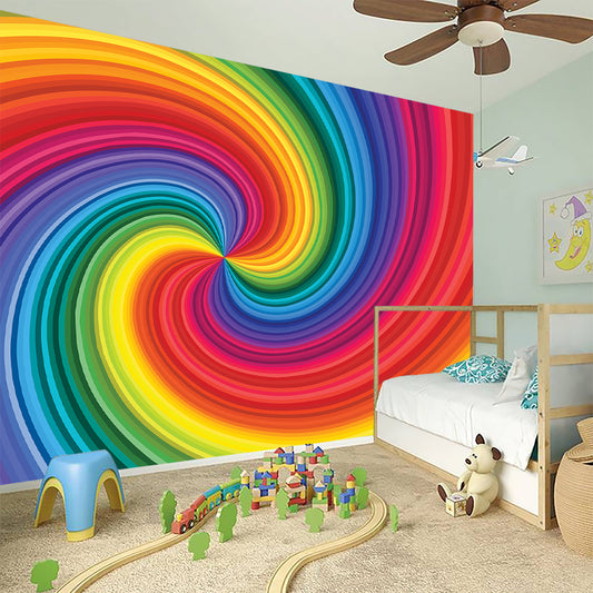 Rainbow Swirl Print Wall Sticker