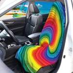 Rainbow Swirl Print Waterproof Car Seat Cover