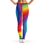 Rainbow Swirl Print Women's Leggings