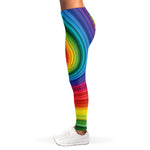 Rainbow Swirl Print Women's Leggings