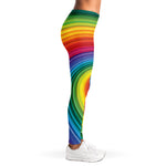 Rainbow Swirl Print Women's Leggings