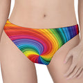 Rainbow Swirl Print Women's Thong