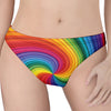 Rainbow Swirl Print Women's Thong