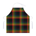 Rainbow Tartan Pattern Print Adjustable Apron