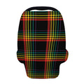 Rainbow Tartan Pattern Print Baby Seat Cover