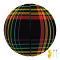 Rainbow Tartan Pattern Print Basketball