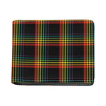 Rainbow Tartan Pattern Print Bifold Wallet