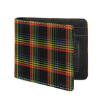 Rainbow Tartan Pattern Print Bifold Wallet