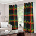 Rainbow Tartan Pattern Print Dimout Grommet Curtains