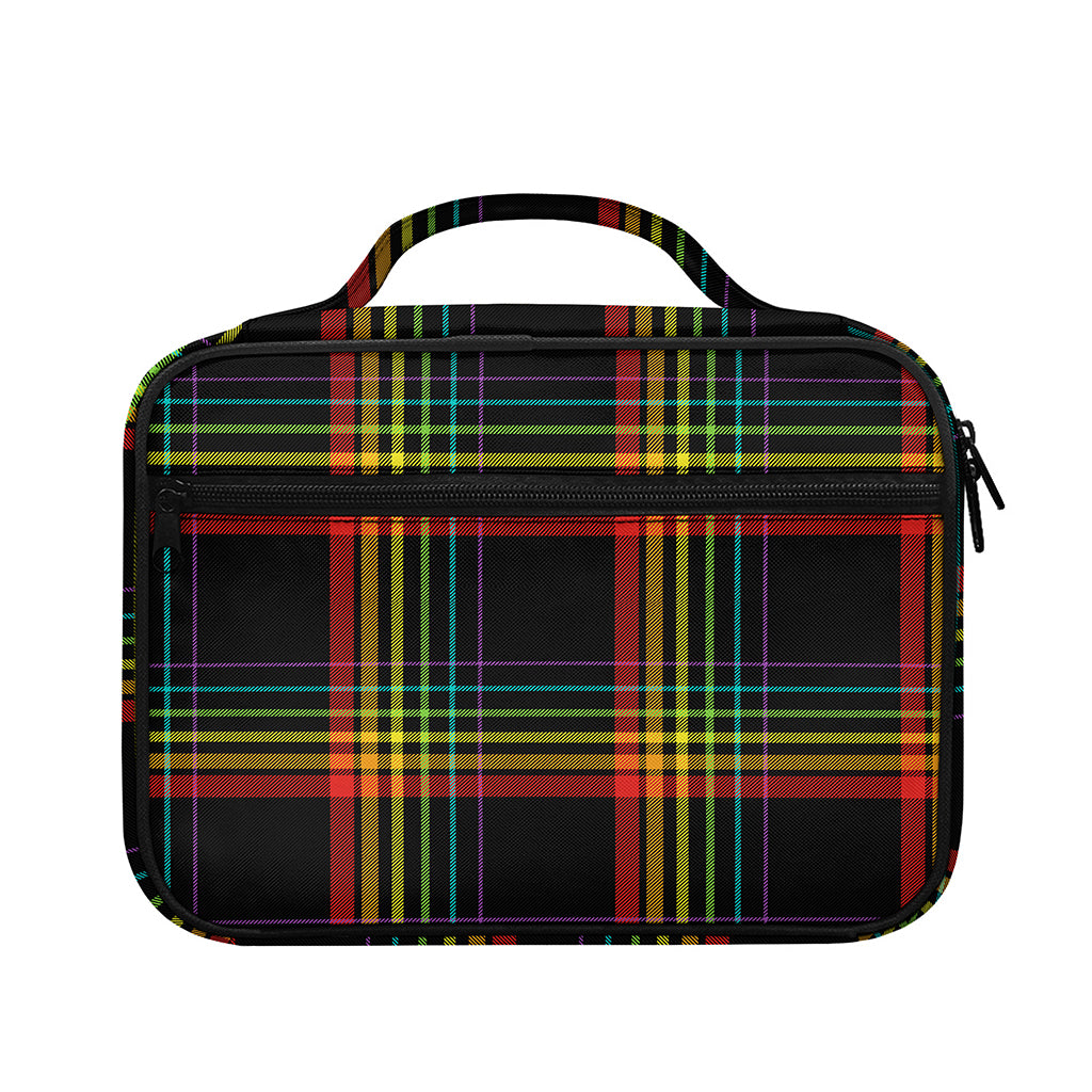 Rainbow Tartan Pattern Print Briefcase Bible Bag