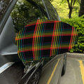 Rainbow Tartan Pattern Print Car Side Mirror Covers