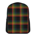 Rainbow Tartan Pattern Print Casual Backpack