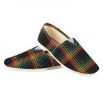 Rainbow Tartan Pattern Print Casual Shoes