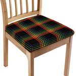 Rainbow Tartan Pattern Print Chair Cushion Cover