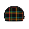Rainbow Tartan Pattern Print Coin Purse