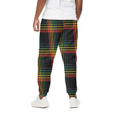 Rainbow Tartan Pattern Print Cotton Pants