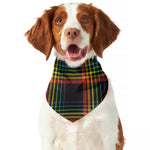 Rainbow Tartan Pattern Print Dog Bandana