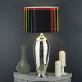 Rainbow Tartan Pattern Print Drum Lamp Shade
