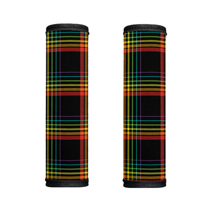 Rainbow Tartan Pattern Print Handle Covers