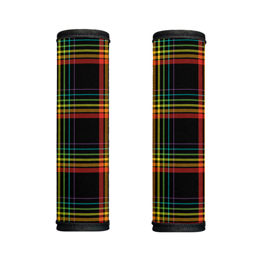 Rainbow Tartan Pattern Print Handle Covers