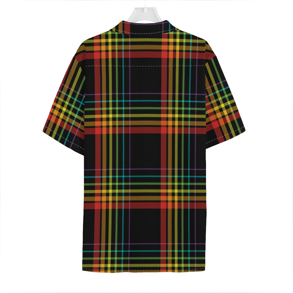 Rainbow Tartan Pattern Print Hawaiian Shirt