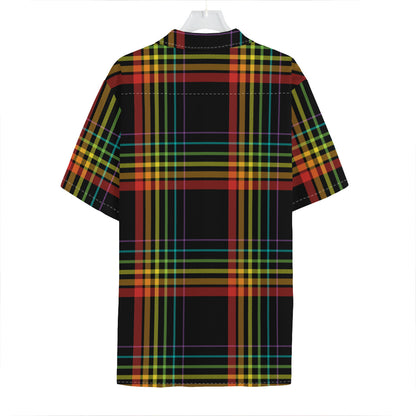 Rainbow Tartan Pattern Print Hawaiian Shirt