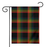 Rainbow Tartan Pattern Print House Flag