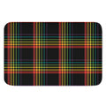 Rainbow Tartan Pattern Print Indoor Door Mat