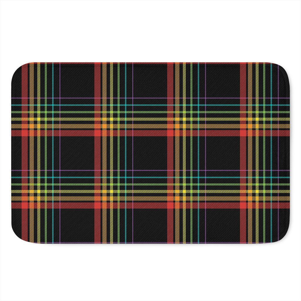 Rainbow Tartan Pattern Print Indoor Door Mat