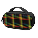 Rainbow Tartan Pattern Print Insulin Cooler Travel Case