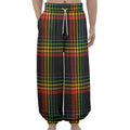 Rainbow Tartan Pattern Print Lantern Pants