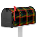 Rainbow Tartan Pattern Print Mailbox Cover