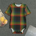 Rainbow Tartan Pattern Print Men's Bodysuit