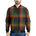 Rainbow Tartan Pattern Print Men's Bomber Jacket