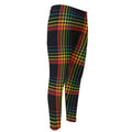 Rainbow Tartan Pattern Print Men's Compression Pants