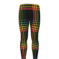Rainbow Tartan Pattern Print Men's Leggings