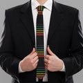 Rainbow Tartan Pattern Print Necktie