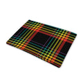 Rainbow Tartan Pattern Print Pet Cooling Mat Cover