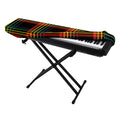 Rainbow Tartan Pattern Print Piano Keyboard Cover