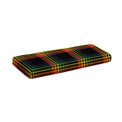 Rainbow Tartan Pattern Print Piano Keyboard Cover