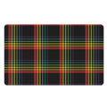 Rainbow Tartan Pattern Print Polyester Doormat