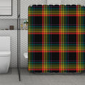 Rainbow Tartan Pattern Print Polyester Shower Curtain
