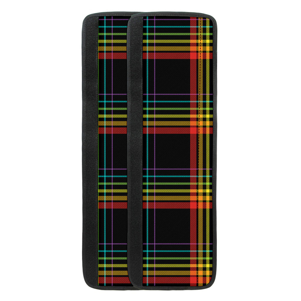 Rainbow Tartan Pattern Print Refrigerator Handle Covers