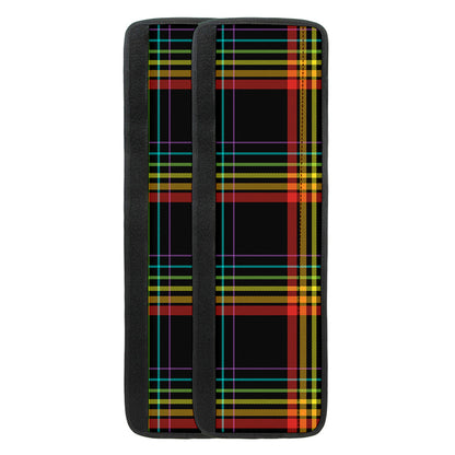Rainbow Tartan Pattern Print Refrigerator Handle Covers
