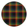 Rainbow Tartan Pattern Print Round Blanket