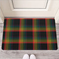 Rainbow Tartan Pattern Print Rubber Doormat